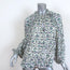 Isabel Marant Etoile Top Eyden Ecru Printed Chiffon Size 34 Long Sleeve NEW