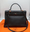 HERMES Kelly Handbag Togo 35 Black 2002