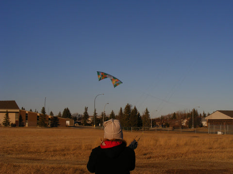 Andrea of Great Canadian Kite Company flying her Revolution kite