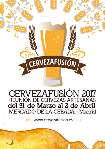 Cerveza Fusion. Feria de cerveza artesanal en el Mercado de la Cebada. Madrid