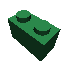 1x2 Green Lego brick