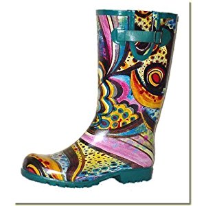 Jeffrey Campbell - Women's Artist Print Waterproof Rubber Rain Boots