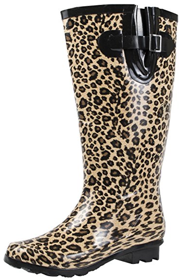 Wide fit Leopard Print Wellies