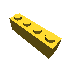 1x4 Yellow Lego Brick