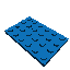 Flat Blue 4x6 Lego Brick