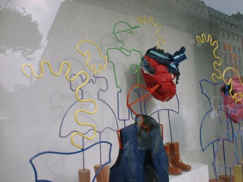 The Boot Kidz in Gap Kids window display (closeup)