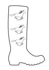 Horses outline boots