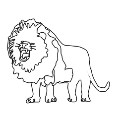 Lion outline