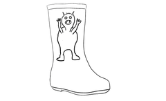 Monster wellies outline