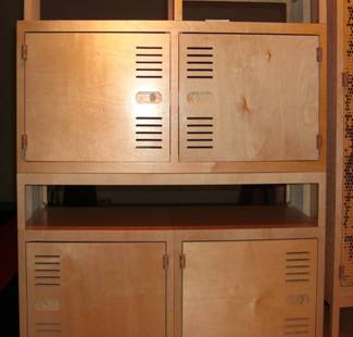 Rawstudios build cupboards, filing trays and any storage you wish entirely from plywood