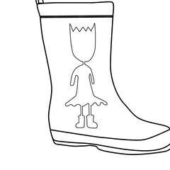 Wellington Boot outline with Princess