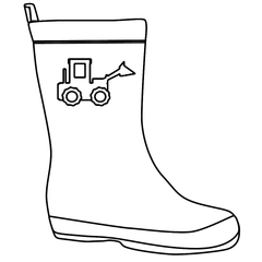 Wellington Boot outline with bulldozer/tracker