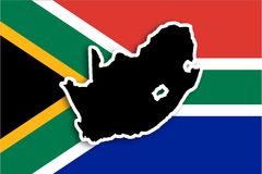 South Africa Border on South African Map