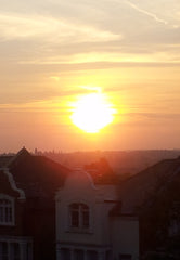Sun rising over Wimbledon, London