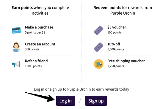 Reset your Customer Accounts Password - Purple Urchin Loyalty Points Program 