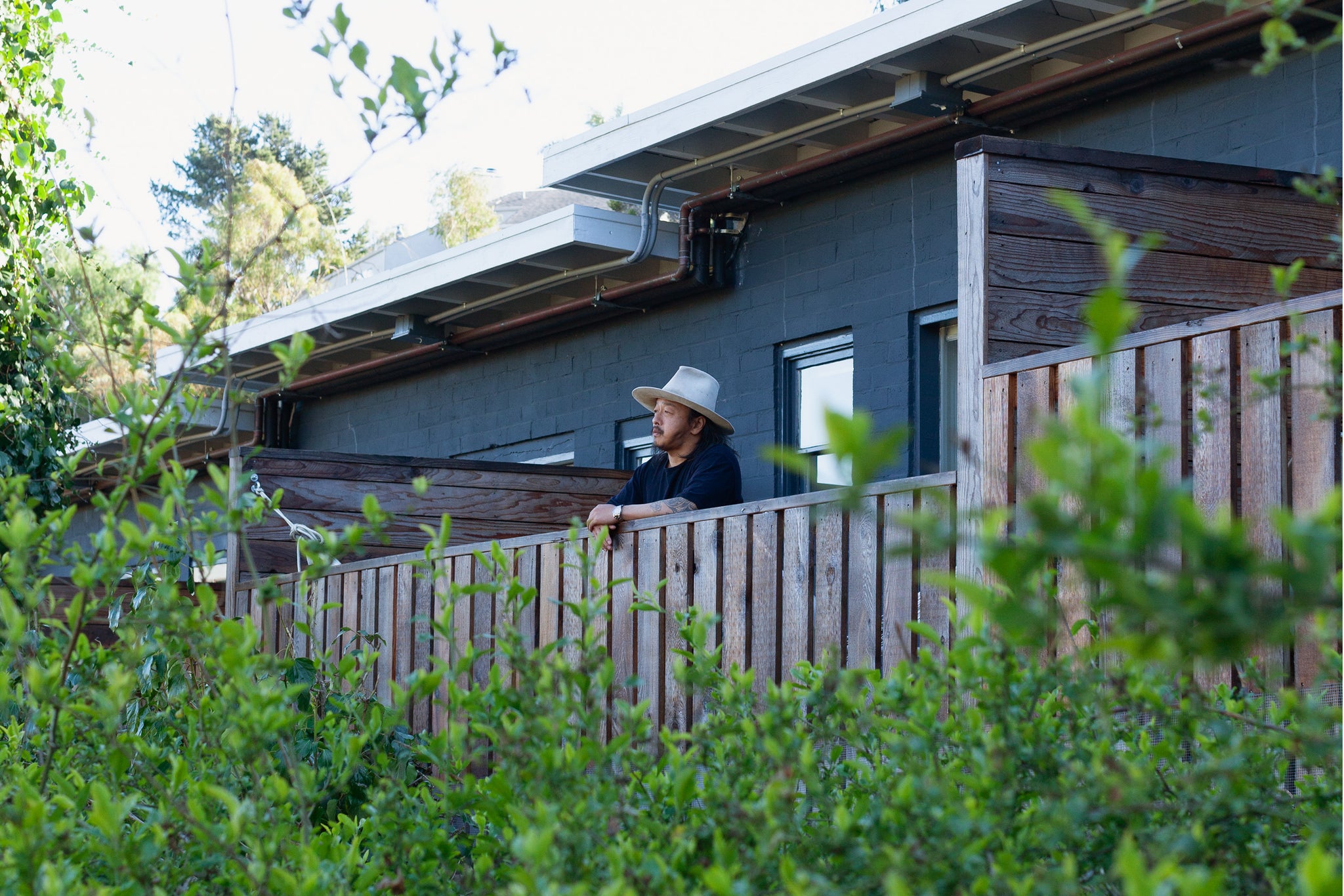 David Irvin (designer for LINE HOTEL Sprinkles, Hinoki & the Bird, etc.) at his hotel, Native, in Malibu.