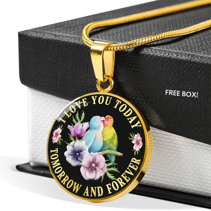 I Love You Lovebird Luxury Pendant Gift Today Tomorrow Forever