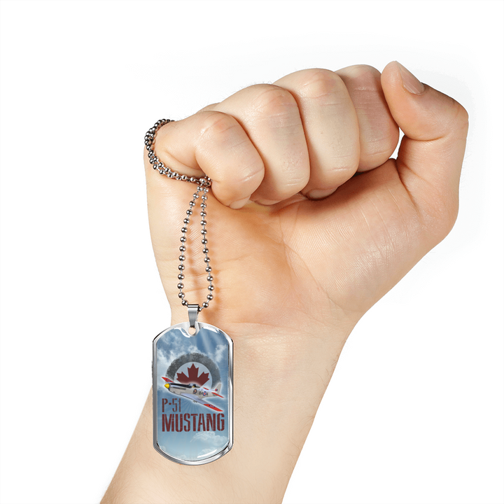 Unique P-51 Mustang Dog Tag Necklace for Men P 51 Mustang Airplane Gifts