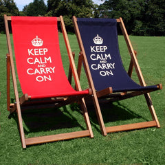 Keep Calm and Carry On Deckchairs