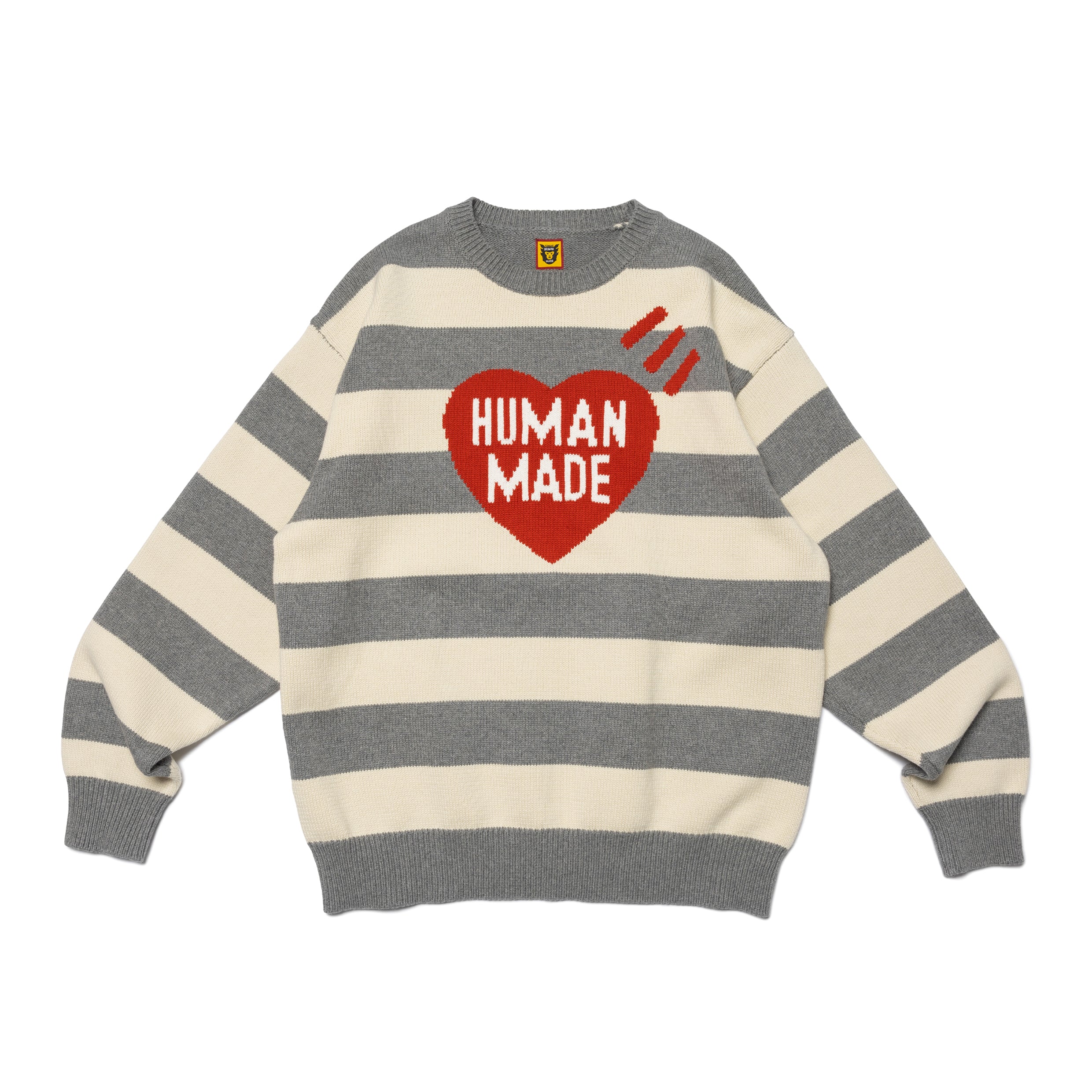 HUMANMADE HEART KNIT SWEATER XL Gray seven-health.com