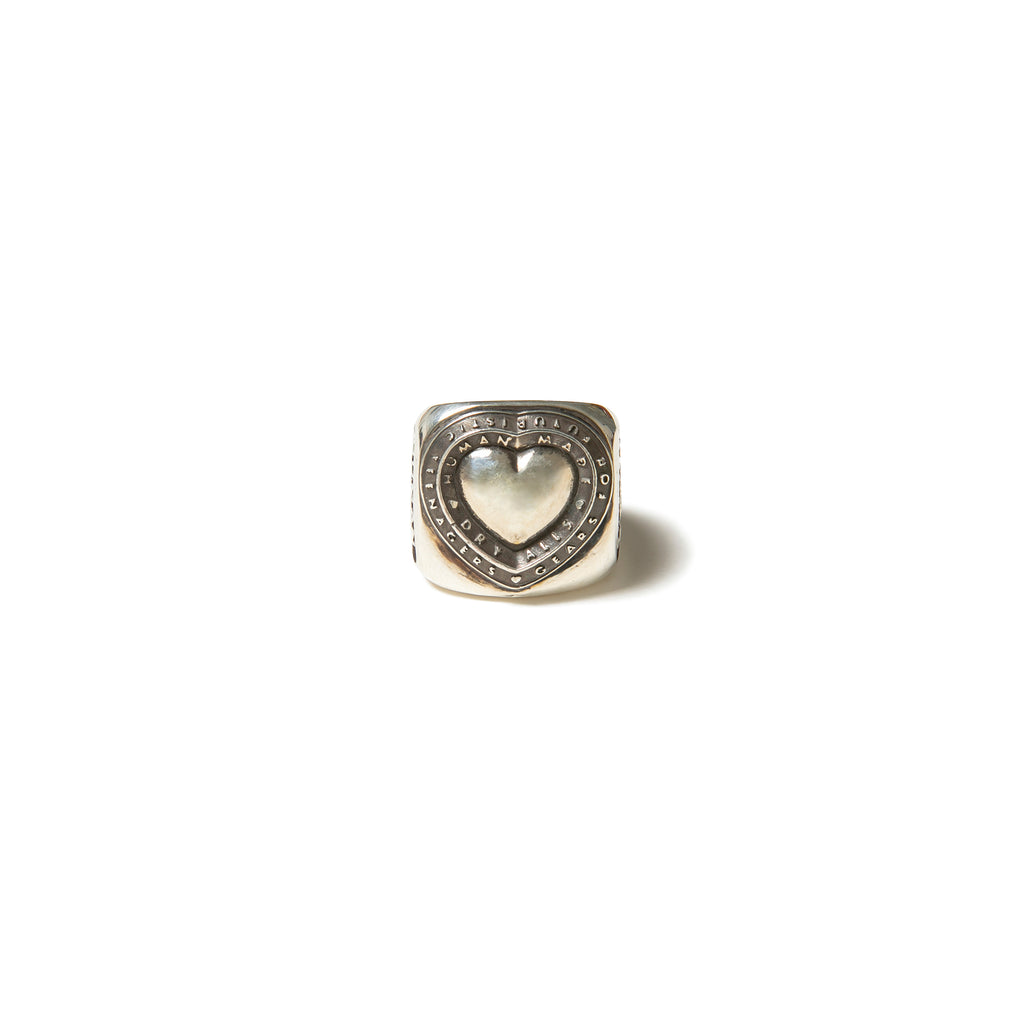 HEART COLLEGE RING SILVER