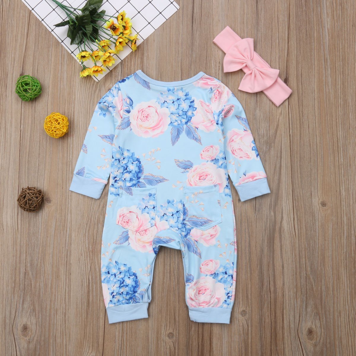 baby girl floral onesie