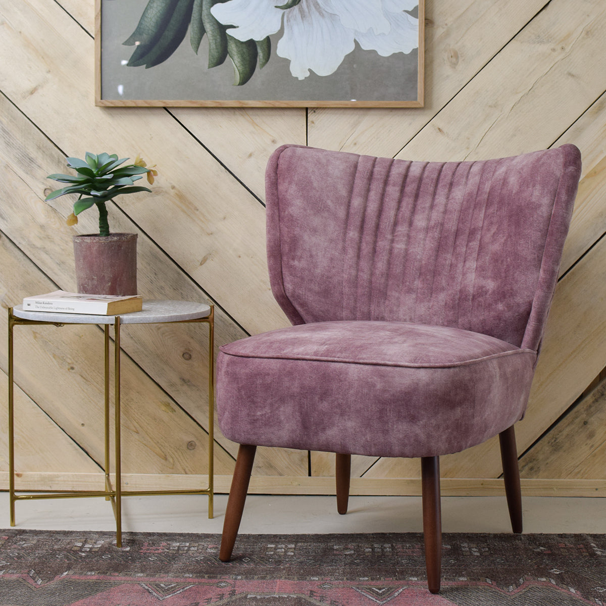 lilac cocktail chair