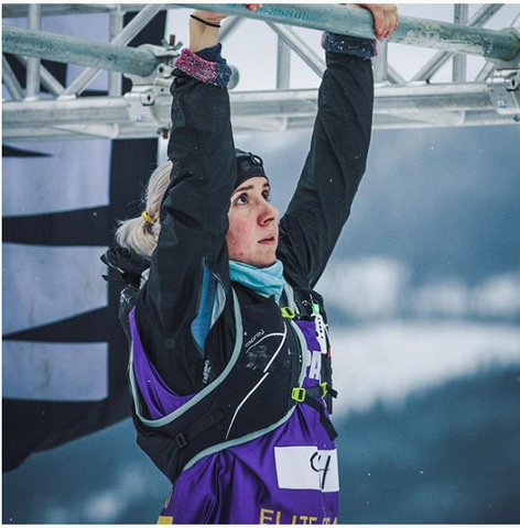 Competing in Are Sweden last year on a hanging obstacle. 