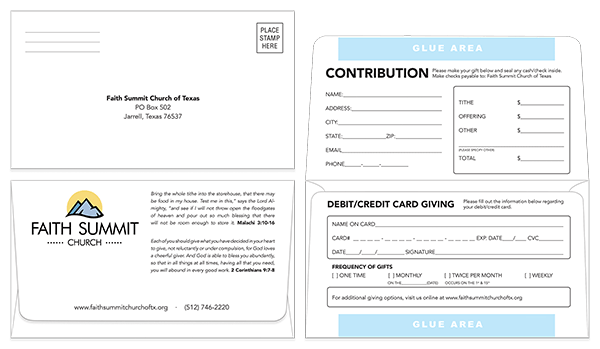 Donation Envelope Sample