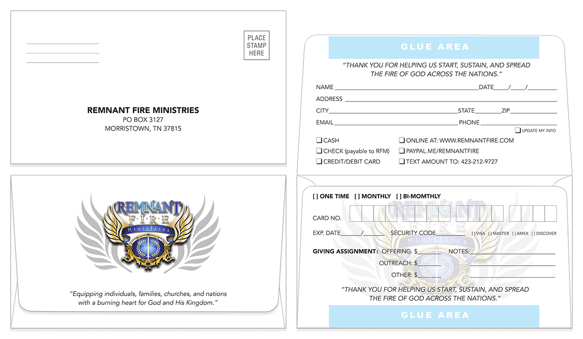 Donation Envelopes Customized