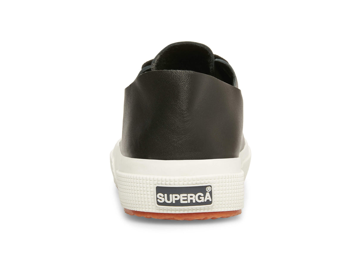 black leather superga womens