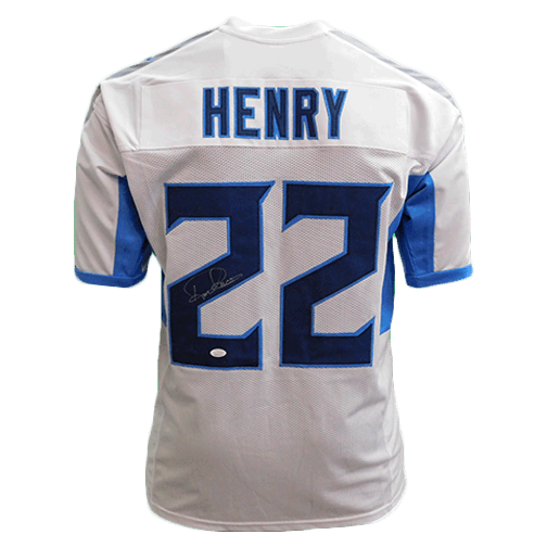 DERRICK HENRY AUTOGRAPHED JERSEY LEAF FOOTBALL NFL + BECKETT COA