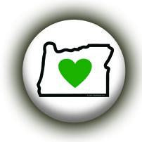 Heart in Oregon Button (200-Pack) for gifts and events