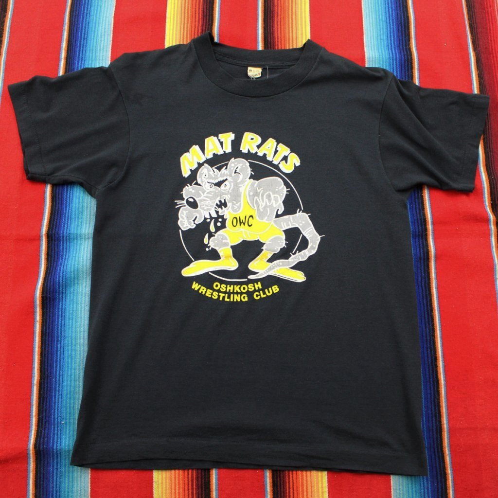 1980s Mat Rats Oshkosh Wrestling Club Tshirt F As In Frank To