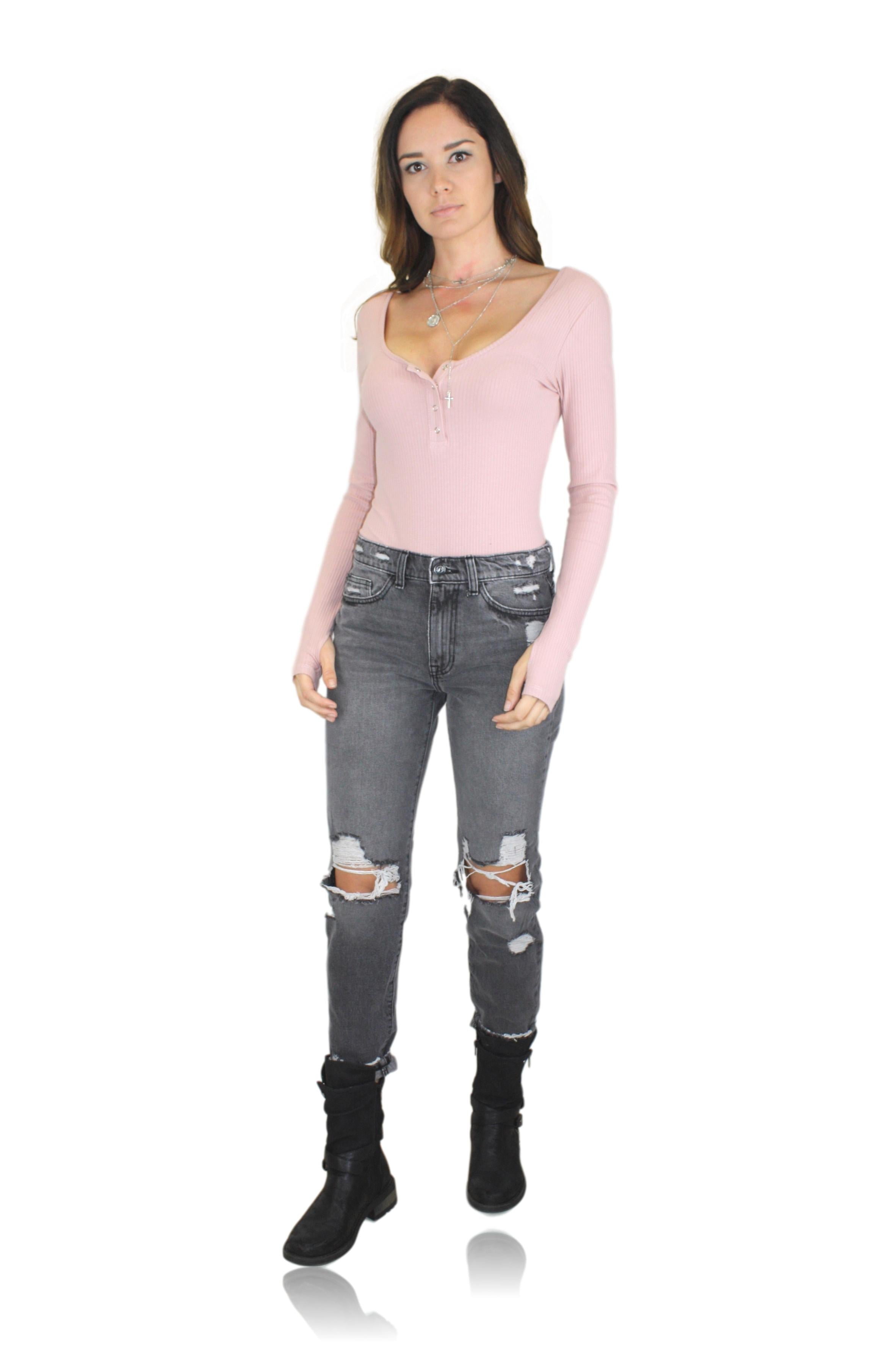 SUGAR + SPICE BODYSUIT IN MAUVE