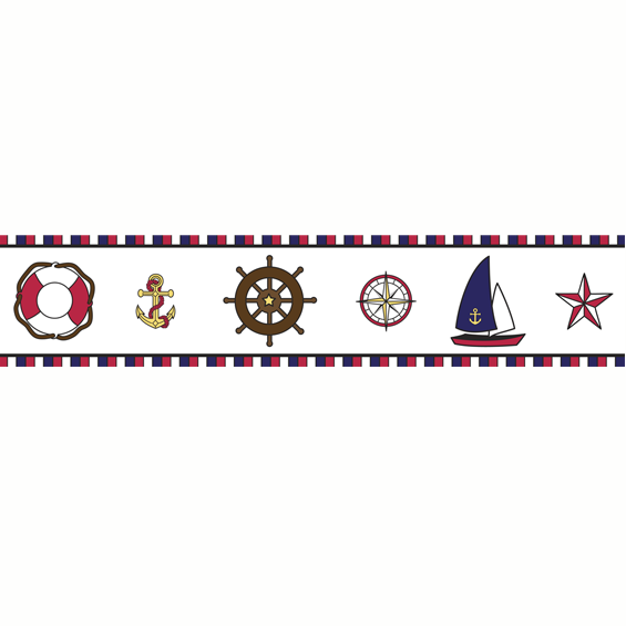 Nautical Border Vinyl Sticker