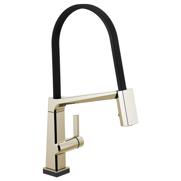 Pivotal Single Handle Exposed Hose Touch Kitchen Sink Faucet With