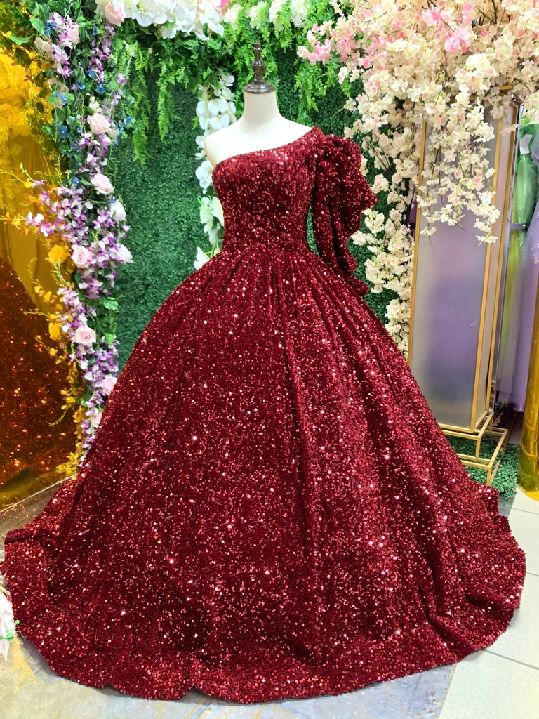 ALQUILER | Vestido Para Quinceañeras Asimétrico Corte Princesa Rojo Vi – Mi  Boutique Panamá