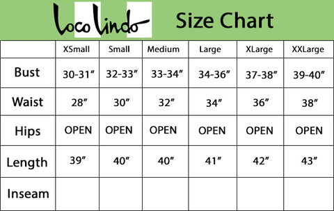 Venice Beach Size Chart