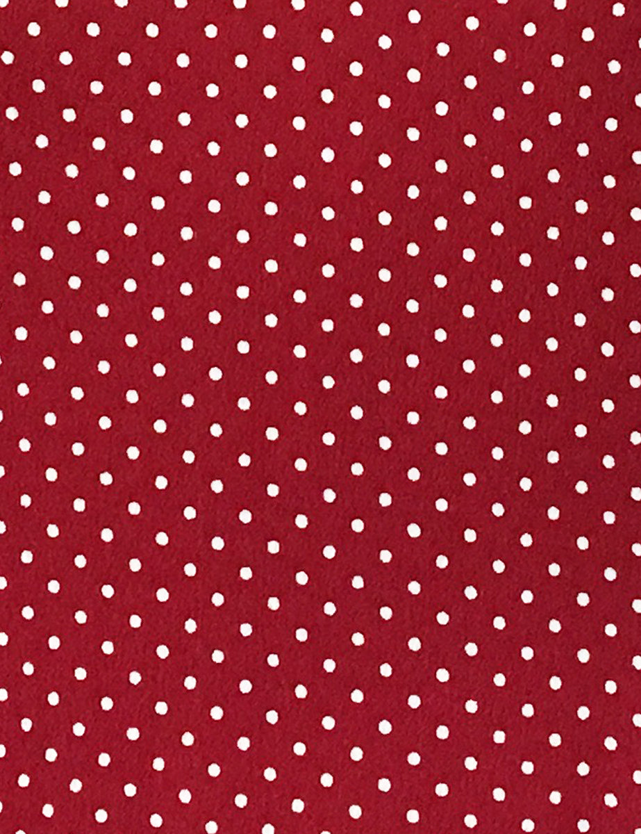 red and white polka dress