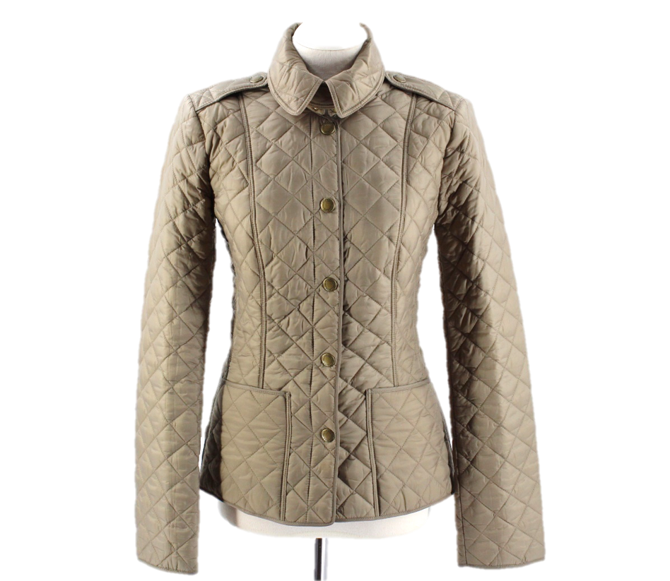 burberry tan quilted jacket