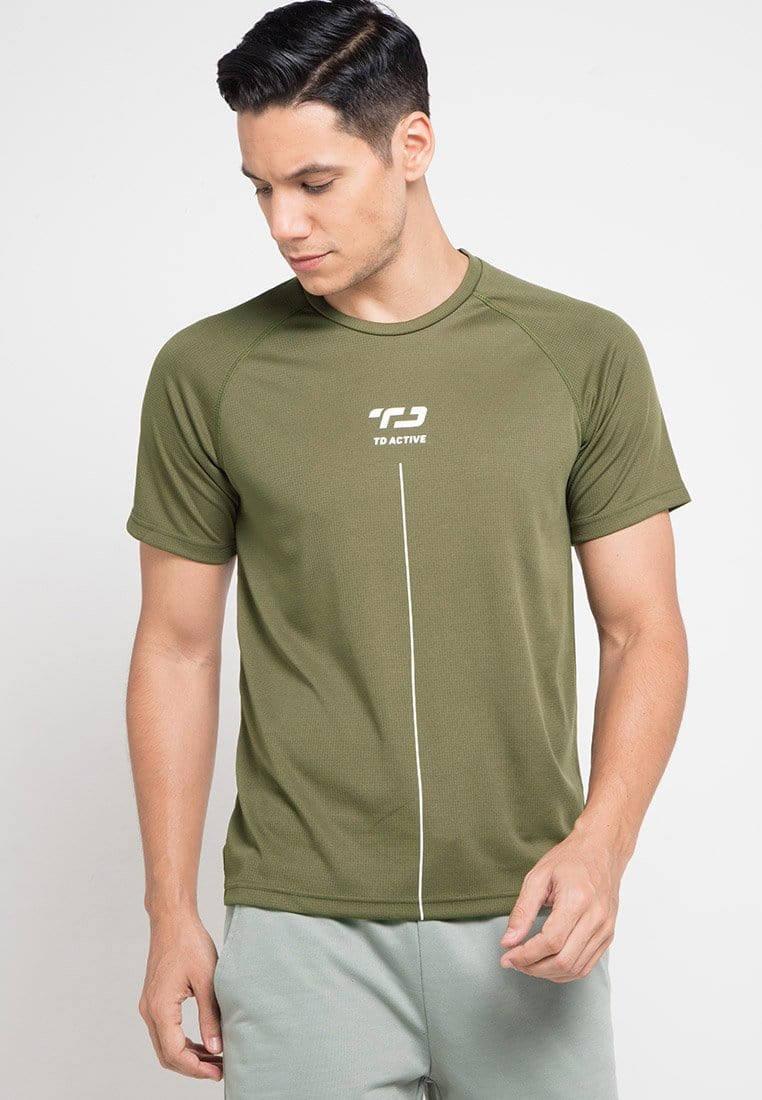 Third Day MS087 Raglan Hijau TNI Kaos Olahraga Pria