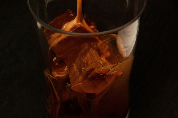Iced Latte served over ice cubes