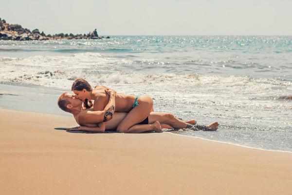 Couple In Love On The Beach Naked