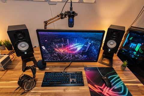 Complete customer studios setup with stands