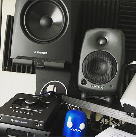 Adam Audio and Genelec reference monitors