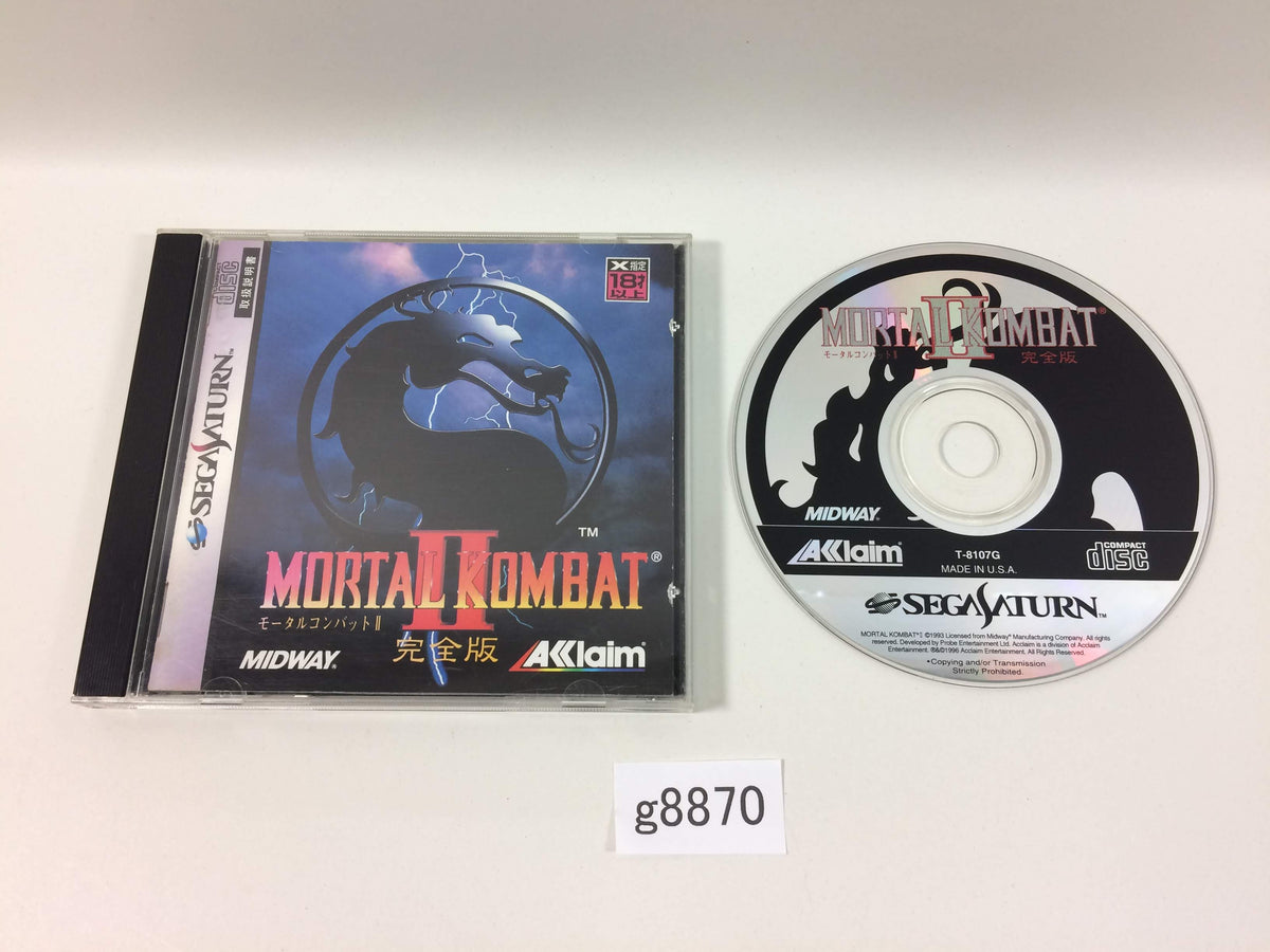G70 Mortal Kombat Ii 2 Full Version Sega Saturn Japan J4u Co Jp