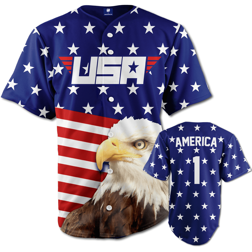 4th of july baseball jersey