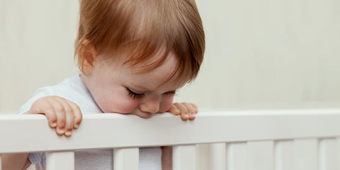 crib rail teething