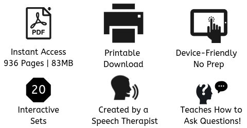 SLP Wh Questions Speech Therapy Who What Where When Why How Speech Therapist Special Education Classroom